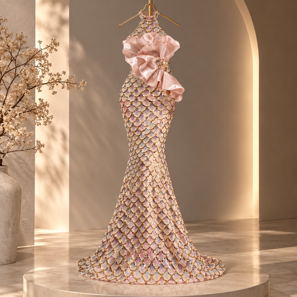 Halter Mermaid Dress