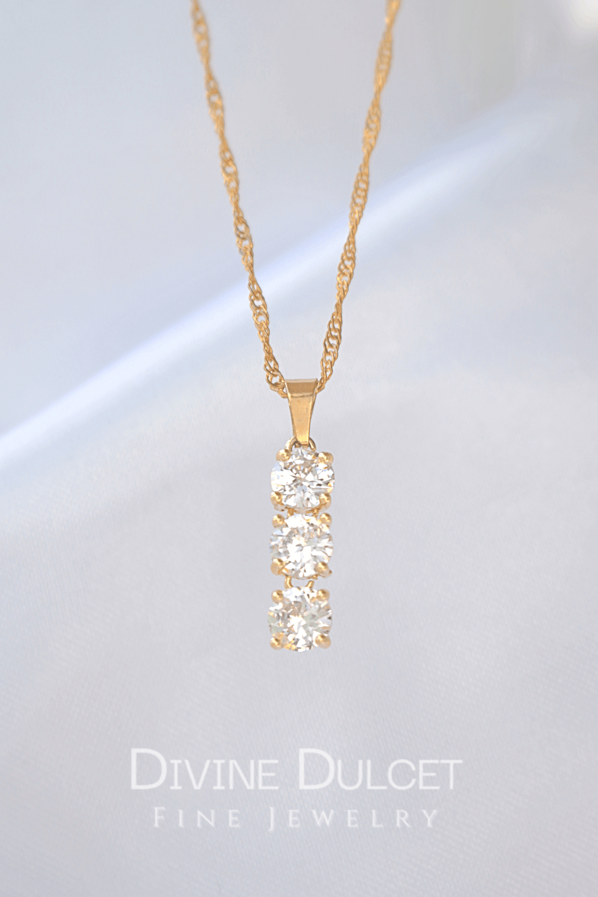 24K Zirconia Druppelketting