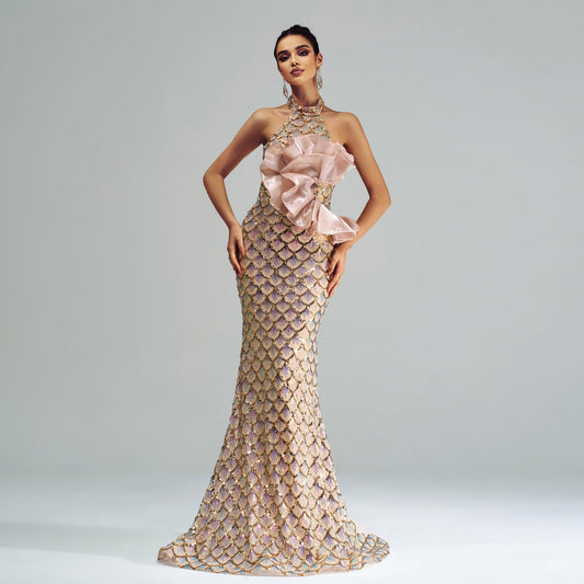 Halter Mermaid Jurk