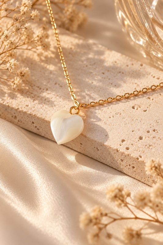 24K Parel Hartketting