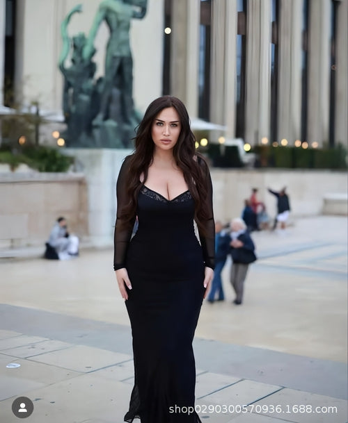 Zwarte bodycon jurk