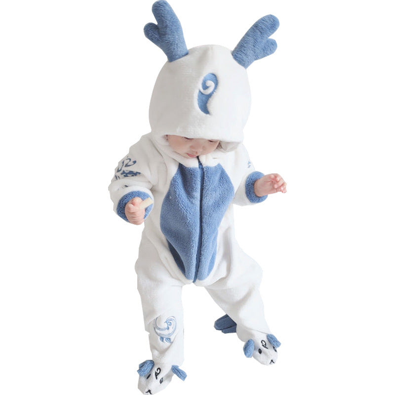 CuddleCub™ – Animal Ear Baby Jumpsuit for Autumn
