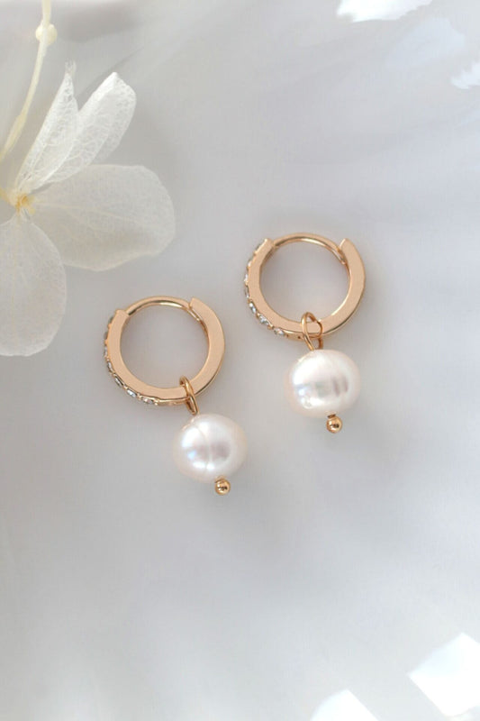 24K Parel Oorringen