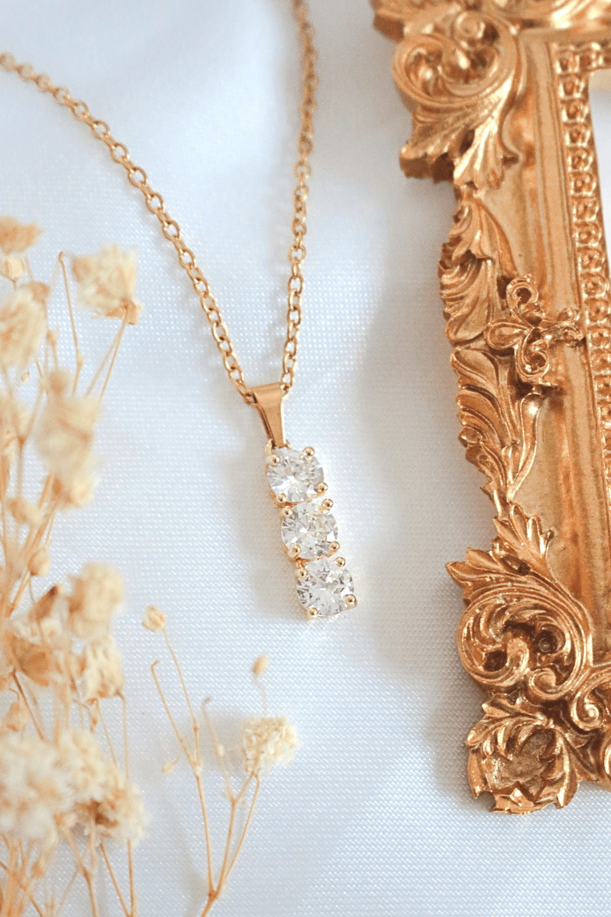 24K Zirconia Druppelketting
