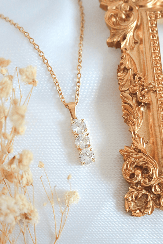 24K Zirconia Druppelketting