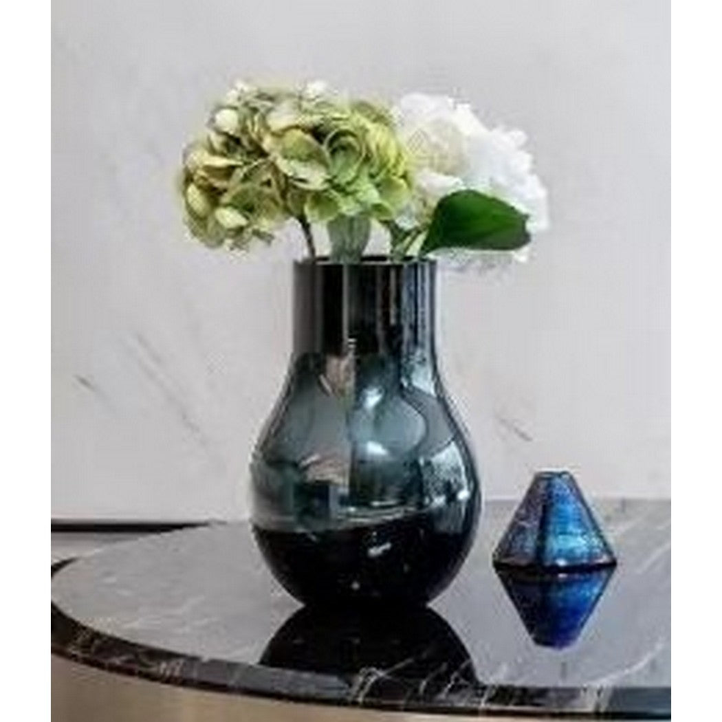 elegante vaas diepblauw