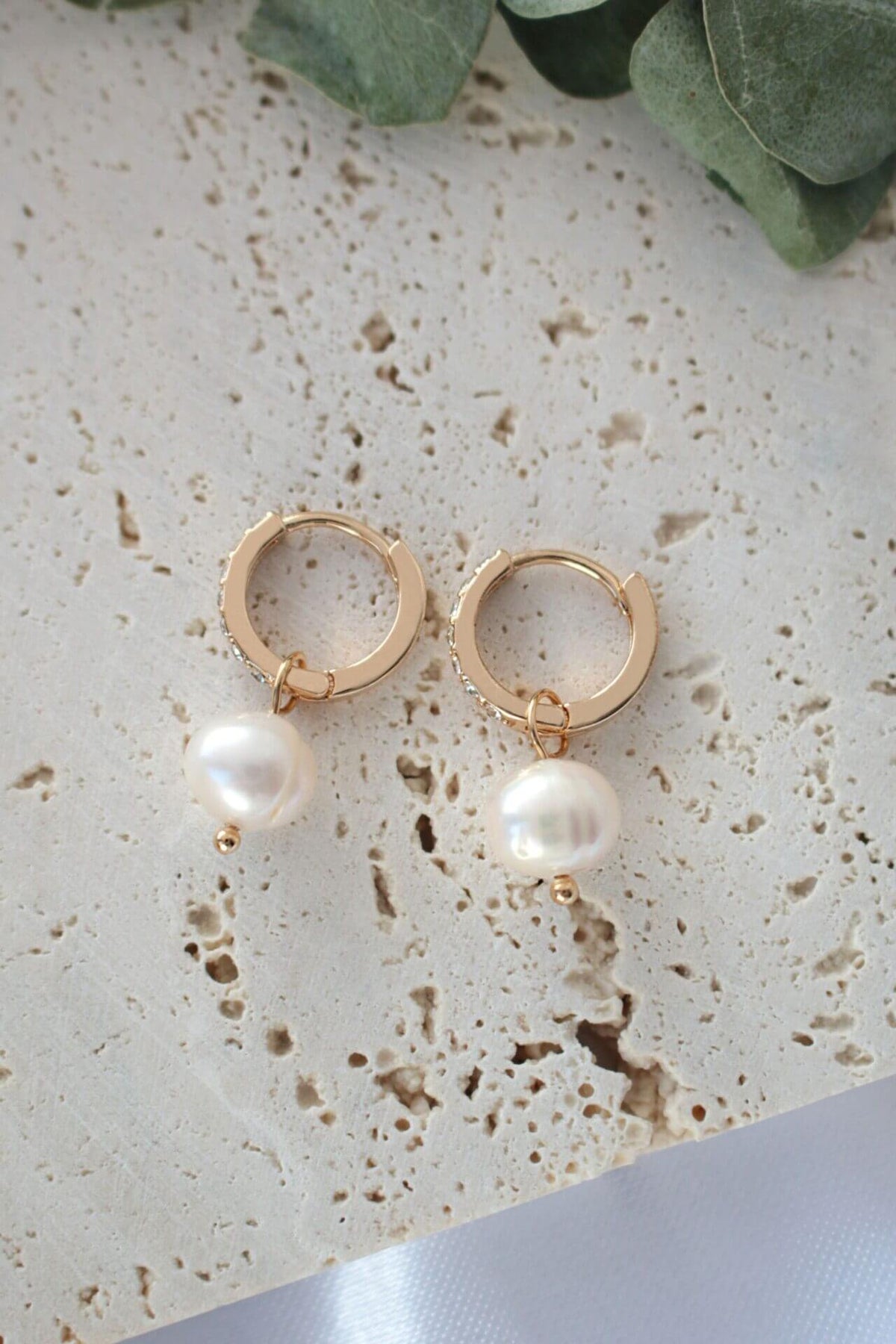 24K Parel Oorringen